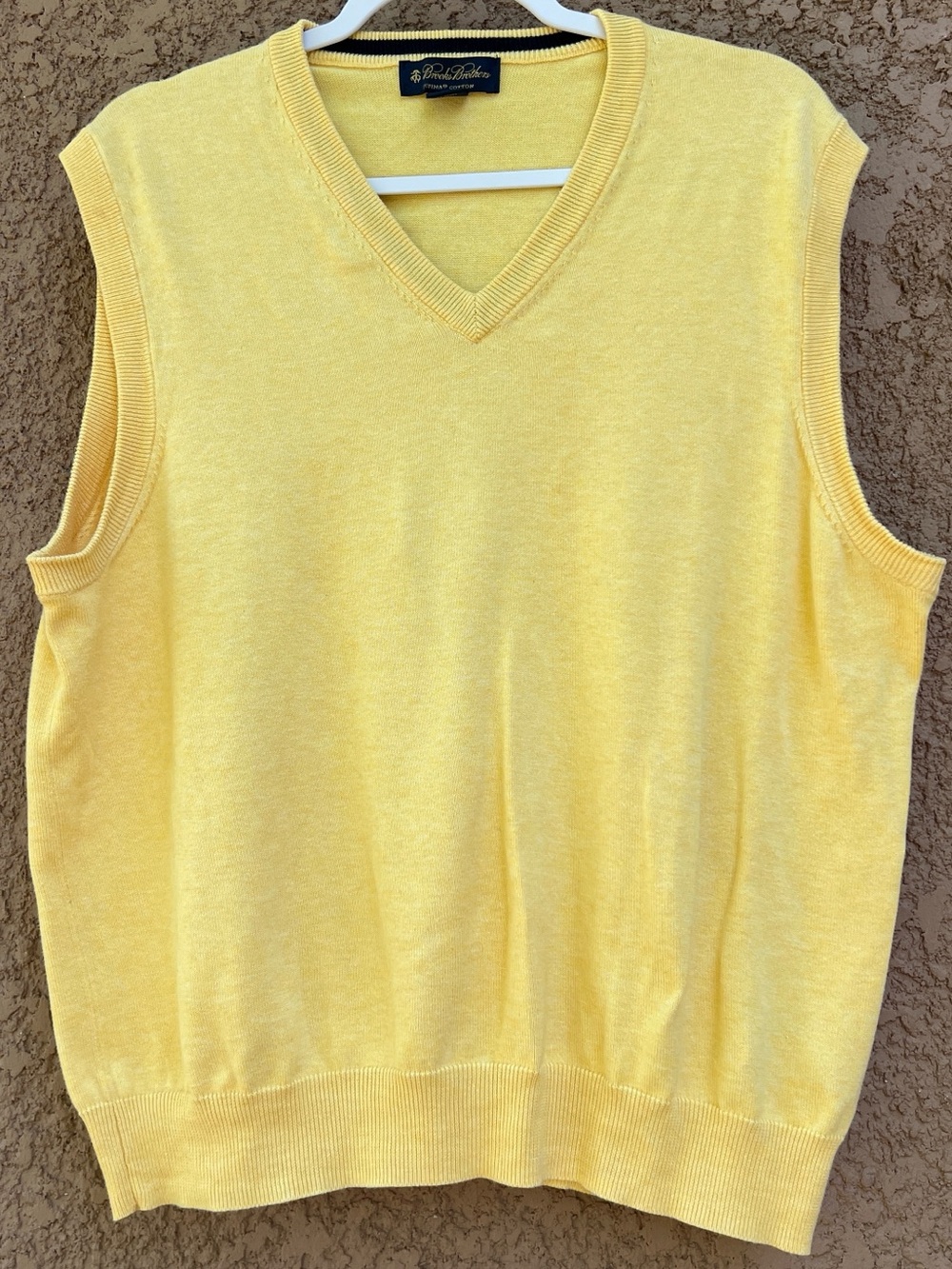 Brooks Brothers Mens Vest Top Size Large Subpima Cotton Classic Preppy Fisherman